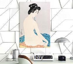 Japonais Femme Après Bain Toile D'art Fine Ou Poster Imprimé Asiatique Vintage Geisha