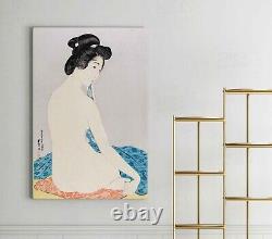 Japonais Femme Après Bain Toile D'art Fine Ou Poster Imprimé Asiatique Vintage Geisha