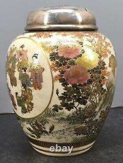 Japonais Meiji Satsuma Brûleur D'encens Avec De Belles Décorations