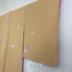 KIMONO JAPONAIS EN SOIE PURE À MOTIFS FINS, VINTAGE ET ANTIQUE, 166,5 cm (5'6') 4446