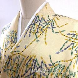 Kimono Japonais Vintage Antique Motif Fin en Soie Pure Japon 29