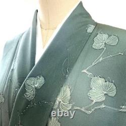 Kimono japonais à motif fin en soie pure, millésime ancien, Japon 50