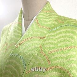 Kimono japonais à motif fin en soie pure vintage antique du Japon 27