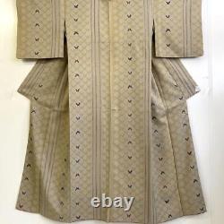 Kimono japonais à motif fin en soie pure, vintage et antique, Japon 230.