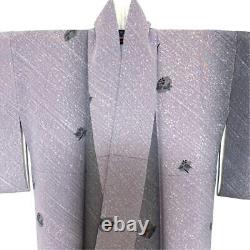Kimono japonais à motif fin en soie pure, vintage et antique du Japon 43.