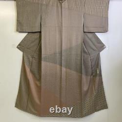 Kimono japonais à motifs fins en soie pure vintage antique du Japon 243.