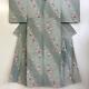 Kimono Japonais En Soie Pure à Motif Fin Vintage Antique Japon 231