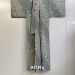 Kimono japonais en soie pure à motif fin vintage antique Japon 231