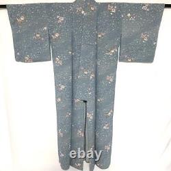Kimono japonais en soie pure à motif fin vintage et antique - Japon 64
