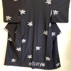 Kimono japonais en soie pure avec motif fin, vintage et antique du Japon 240.