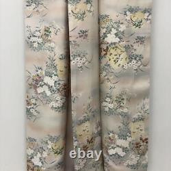 Kimono japonais motif fin en soie pure vintage antique Z5758