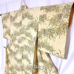 Kimono japonais motif fin soie pure vintage antique Japon 29