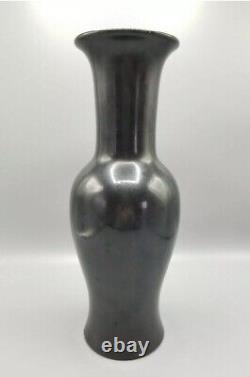 Lampe De Porcelaine Chinoise Ou Japonaise Antique Noir Et Blanc De Vase