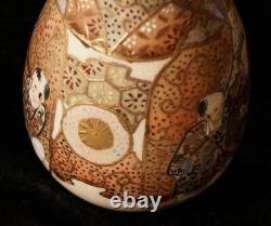 Meiji-japonais-satsuma-japanese Antique Pair Porcelaine Valeurs