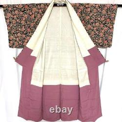 Motif fin de kimono japonais en soie pure, Vintage, Antique, Japon 36