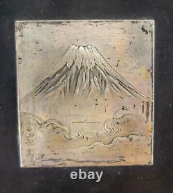 Panneaux De Grues Mt Fuji De La Boîte Laquée De Meiji De Haute Qualité Japonaise