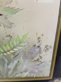 Peinture Aquarelle Gouache Japonaise Antique Cricket Grasshopper Chinois