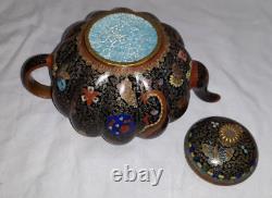 Petite théière en cloisonné japonais ancien de qualité