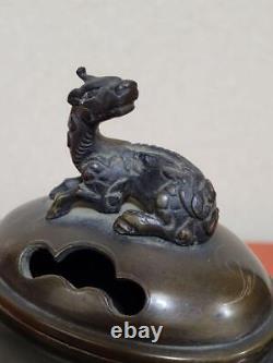 Qilin Bronze Censeur 7 En Encens Japonais Koro Okimono Fine Art