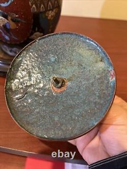 Rare Fine Antique Japanese Meiji Cloisonne Tobacco Jar			<br/>  
?	  <br/>	 
Rare Fin Ancien Pot à Tabac Cloisonné Japonais de l'Ère Meiji