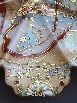 Royal Shimamura Fine Porcelaine 19ème Siècle Pétale Marquée Plaque Japonaise