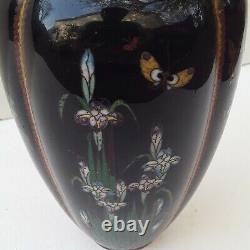 Très Fine Panneau Japonais Cloisonne Gourd Vase Meiji Période