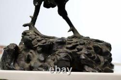 Un Beau Coq Japonais De Figure De Bronze D’époque De Meiji Du 19ème Siècle