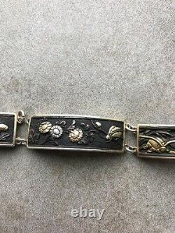 Un Bracelet Japonais Décoré De Shakudo Doré D’ère Taisho Fine