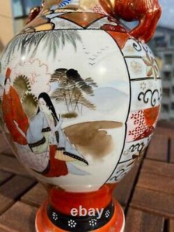 Un Meiji Japonais Fin Et Grand (1868-1912) Vase En Porcelaine Kutani Pièce Maîtresse