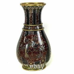 Vase À Cloisonne D’époque Meiji Antique Fine Japonaise 10