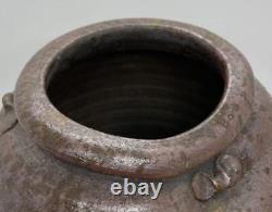 Vase Bizen 19ème Century Old Pottery 7.9 Dans L'antiquité Japonaise Edo Période Beaux-arts