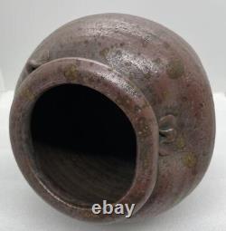 Vase Bizen 19ème Century Old Pottery 7.9 Dans L'antiquité Japonaise Edo Période Beaux-arts