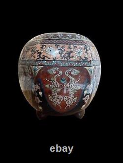 Vase Cloisonné Japonais Antique Attractif Finement Détaillé
