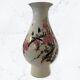 Vase De Porcelaine Chinoise? Oiseaux Peints À La Main & Cerise Blossoms Signé Par L'artiste
