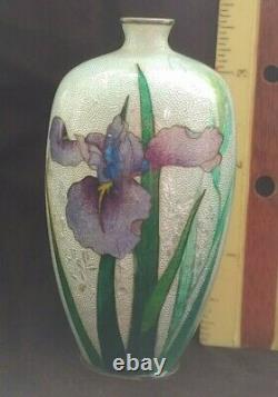 Vase Fine Antique Japonais Cloisonné Tsuiki-jippo Par Kawaguchi, Bawzaemon 3.5