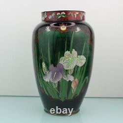 Vase Floral Émaillé Japonais Art Nouveau. Période Meiji
