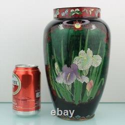 Vase Floral Émaillé Japonais Art Nouveau. Période Meiji