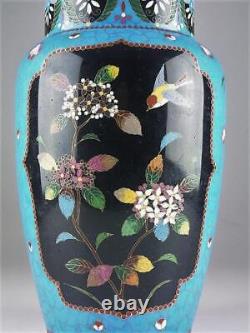 Vase Pot en CLOISONNE de l'ère MEIJI - Art japonais antique - Hauteur de 9,6 pouces.