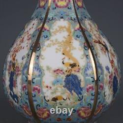 Vase en cloisonné émaillé de haute qualité, motif floral japonais, doré, en forme d'ail
