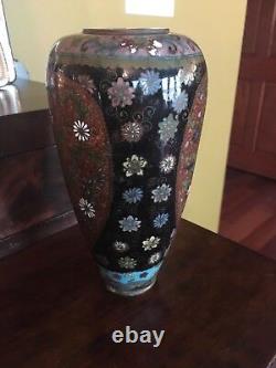 Vase en cloisonné japonais antique du XIXe siècle de 8,5 pouces